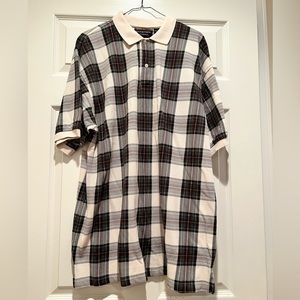 Roundtree & Yorke Men’s Plaid Polo L
